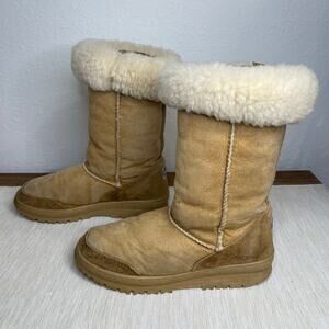 SHEEPSKINS DOWNUNDER Long chestnut sheepskin Boots